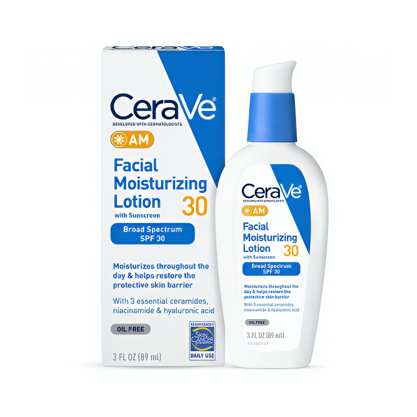 CeraVe AM Facial Moisturizing Lotion with Sunscreen – SPF 30 (3  fl oz)