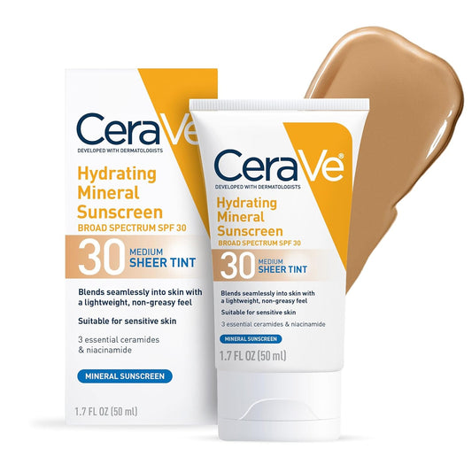 cerave hydrating mineral tinted sunscreen with spf 30 1.7 fl oz